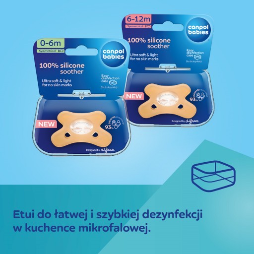 CANPOL SYMETRICKÝ UKLIDŇUJÚCI TAKTER 100% SILIKÓN 0-6M ZELENÝ