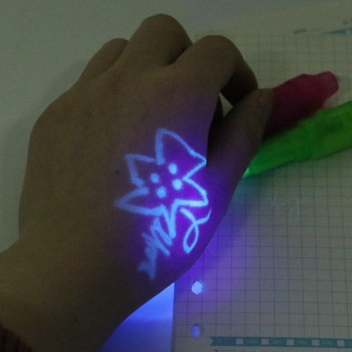 NEVIDITEĽNÁ UV GUĽUBOVÁ PEČKA SECRET SECRET LED 4 KS