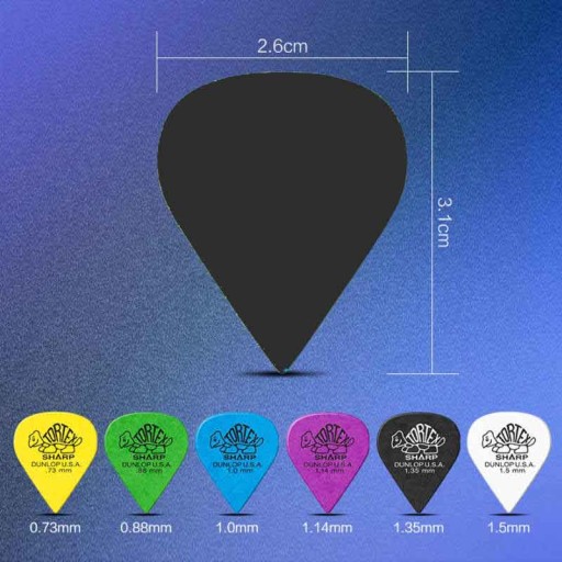Trsátko Dunlop Tortex Sharp pre gitaru 1,35