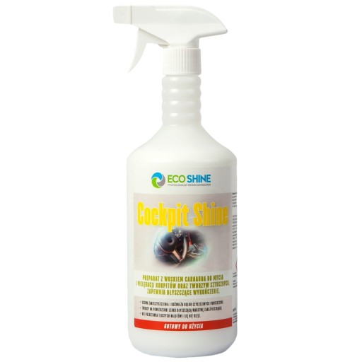 ECO SHINE COCKPIT SHINE KOCKPIT Ošetrujúca kvapalina s KARNAUBOVÝM VOSKOM 1L