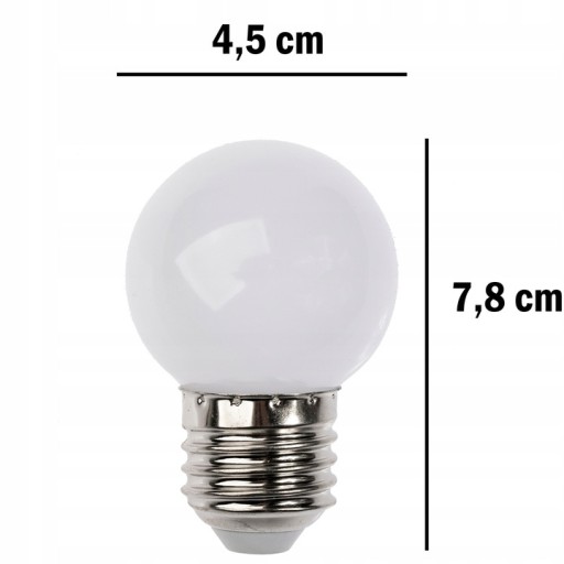 LED DEKORATÍVNA GUĽOVÁ ŽIAROVKA VIACFAREBNÁ RGB E27 1W NA DEKORATÍVNU VENČU