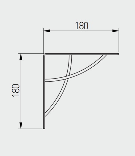 Support LOFT policové držiaky NEO Wall 180x180 izba obývačka kuchyňa GTV