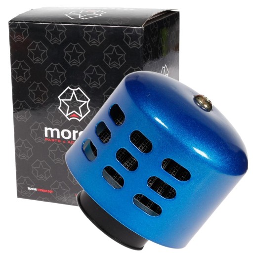 VZDUCHOVÝ FILTER KUŽEĽOVÝ, modrý, priemer 31mm Moretti