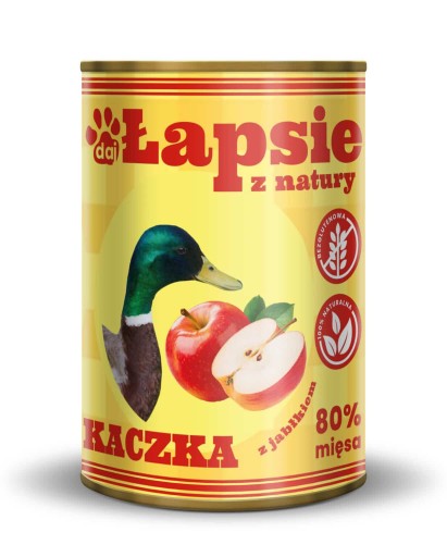 ŁAPSIE KAČIČKA MOKRÉ JEDLO S JABLKOM 400G