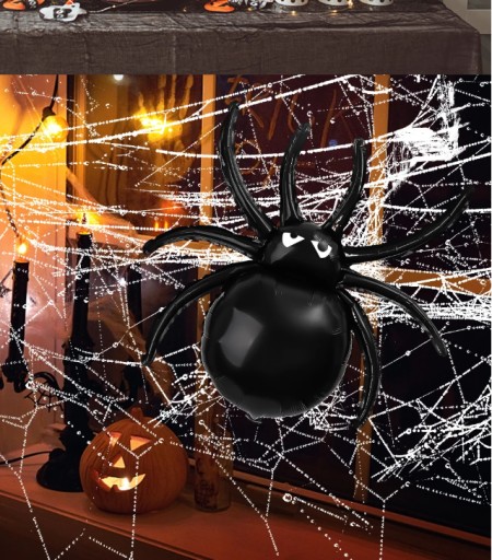 VÝKONNÝ HALLOWEENSKÝ FÓLIOVÝ BALÓN, ČIERNY, 82CM DĹŽKA 78CM ŠÍRKA