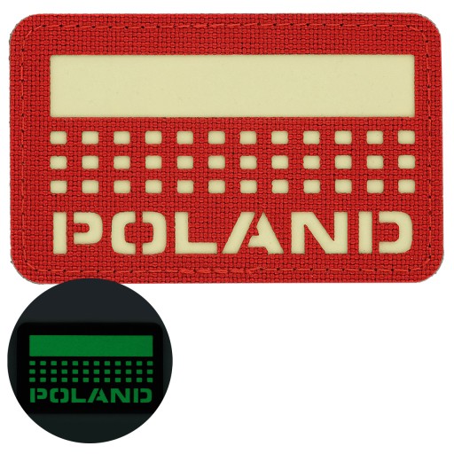 VELCRO ZÁPLATA POĽSKO LASEROVÝ REZANÝ 50x80 FLUORESCENT M-TAC ČERVENÝ