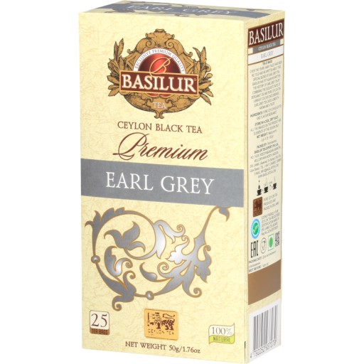 EARL GREY bergamot BASILUR čajové vrecúška 25 ks
