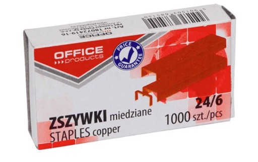 24/6 KANCELÁRSKE PRODUKTY sponky pomedené 1000 ks