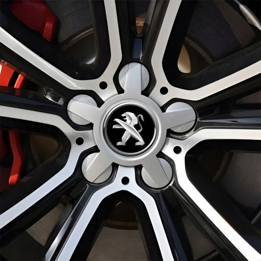 4 Emblémy Stredy ráfikov Kryty kolies Kolesá PEUGEOT COMPLET TOP 53 mm