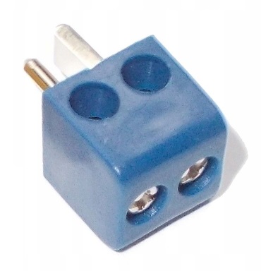 Zástrčka reproduktora DIN2 MINI, sada 10 kusov, zelená, modrá (1013)