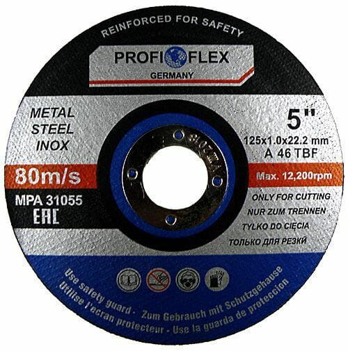 SHIELD INOX KOVOVÉ REZNÉ KOTÚČE 125x1mm PROFI PROFESIONAL 10 ks.