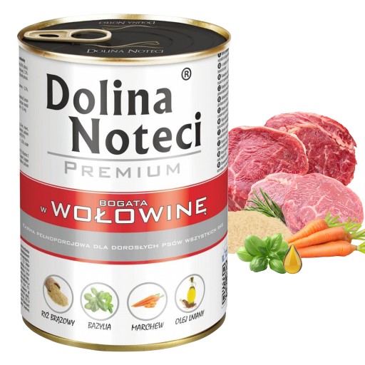 DOLINA NOTECI Prémiové krmivo pre psov Hovädzie mäso 400g