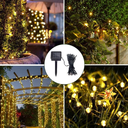 SOLÁRNA LAMPA girlanda teplých LED svetiel P-706