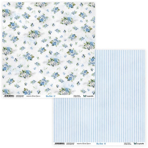 Sada papierov na scrapbooking 30x30 - ScrapAndMe - Blue Roses