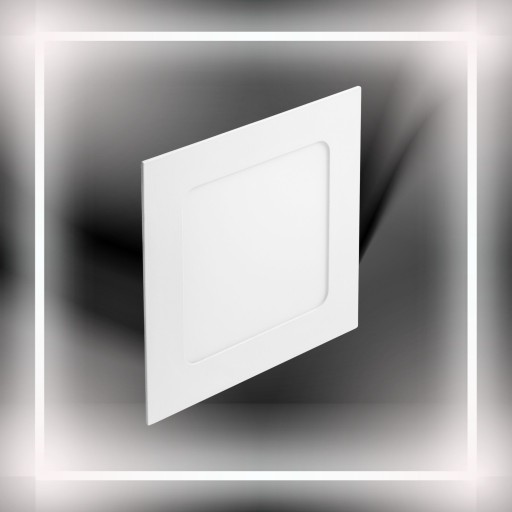 LED panel pod omietku 6W, biely, štvorcový, studený