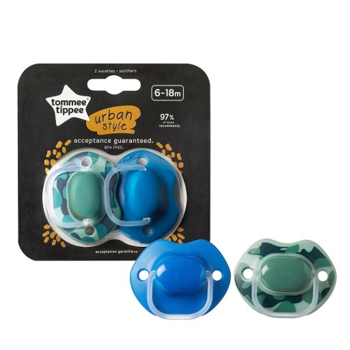 TOMMEE TIPPEE Cumlík Urban Style 6-18m Chlapček 2 ks