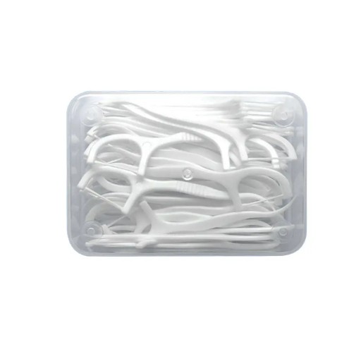 50x ŠPÁTKA SO ZUBNOU NITE, dentálna niť, ŠPÁTKY, KRABIČKA.