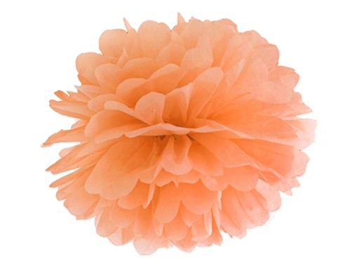 HALLOWEEN Pompony z hodvábneho papiera 35 cm ORANŽOVÉ