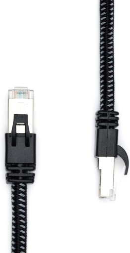 Ethernetový internetový LAN kábel RJ45 – RJ45 Cat-7 4,57 m STP oplet čierny