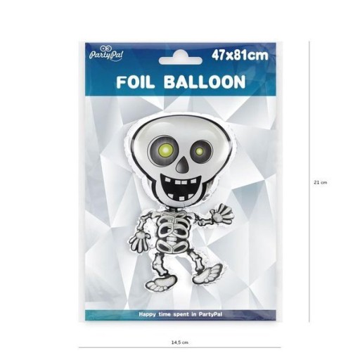 HALLOWEENSKÝ FÓLIOVÝ BALÓN KOSTRA LEBKA FÓLIOVÉ BALÓNY 81cm