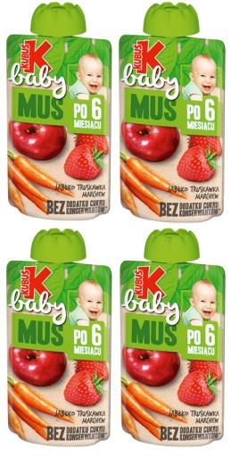 KUBUŚ Baby jablková jahodová mrkvová pena 100g