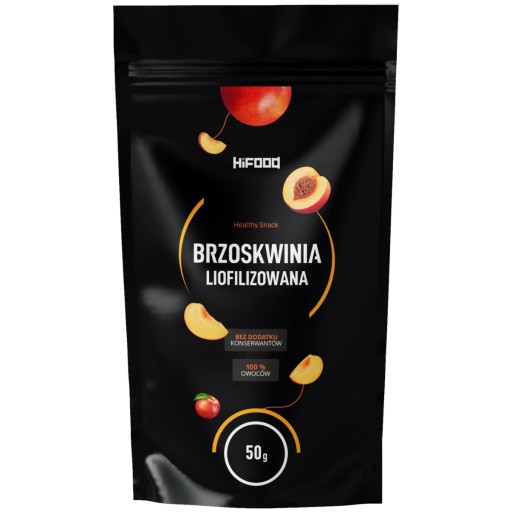 Mrazom sušená broskyňa 100% plátky 50g HiFOOD