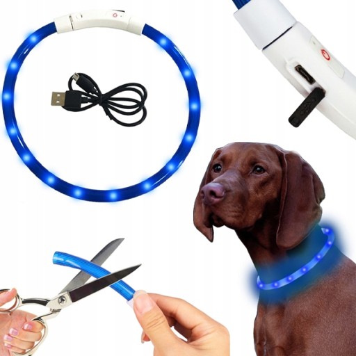 LED OSVETLENIE PRE PSA MAČKU NASTAVITEĽNÉ USB vodeodolná prechádzka nočná zima