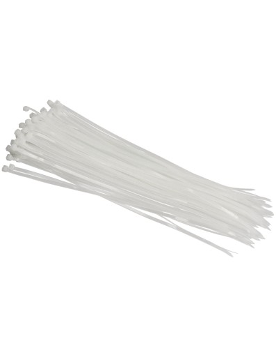 Sťahovacie pásky 4,6x350mm Biele 100 ks
