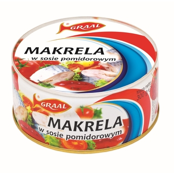 1x 300g GRAAL Makrela v paradajkovej omáčke
