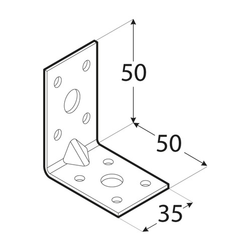 MONTÁŽNY UHOL KONEKTOR 50X50X35 KPL5 DOMAX
