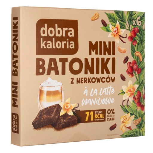 Dobré kalorické mini kešu tyčinky Latte