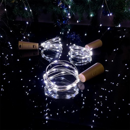 LED FĽAŠA CORPOR, DEKORATÍVNE LAMPY, DRÔTENÁ DEKORÁCIA, 10LED TEPLÁ STUDENÁ