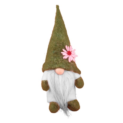 JARNÝ SLON, ZELENÝ, 15 CM, ozdobný s bradou