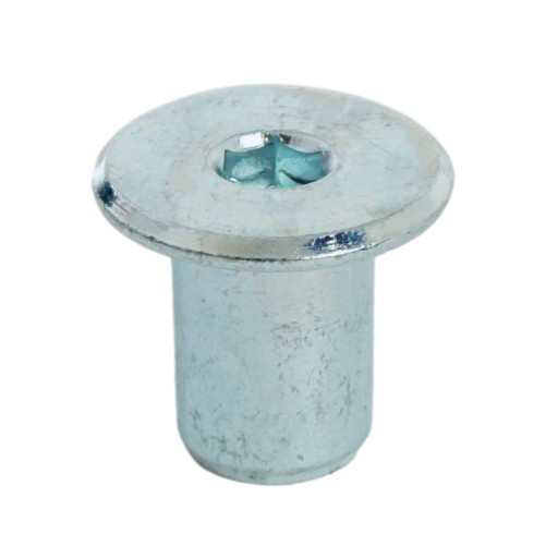 Plochá matica Ericson, biela pozinkovaná M10 x 18 mm
