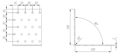 KM12 MONTÁŽNY UHOL KONEKTOR 100x100x80