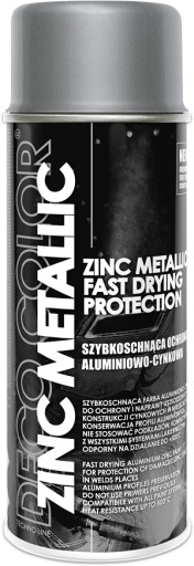 DECO COLOR LAK FARBA SPREJ ZINOK MATLIC 400ml