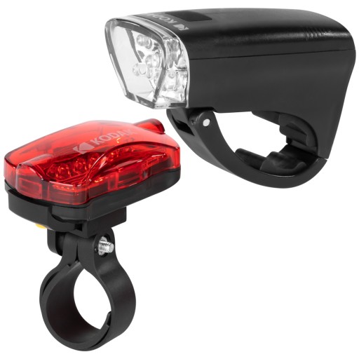 BATERKA NA BICYKEL PREDNÉ ZADNÉ BIELE ČERVENÉ KODAK 50 LUMEN
