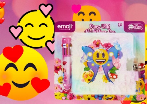 DENNÍK S PÁDLO SEKRETARIJNÁ KRABIČKA PLYŠOVÝ VLASY MUŽ EMOJI GIRL