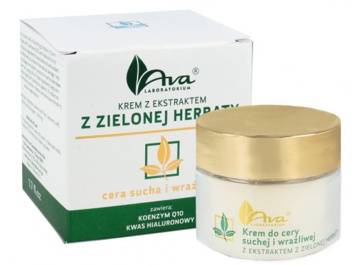AVA Krém s extraktom zo zeleného čaju pre suchú a citlivú pleť 50 ml