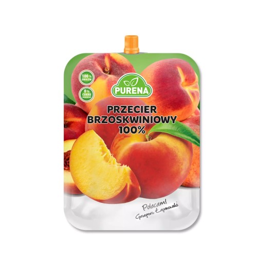 Broskyňové pyré 100% 350 g Purena