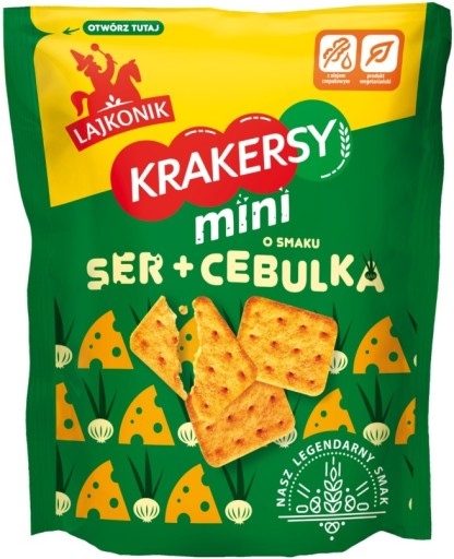 LAJKONIK Mini Crackers malý syr cibuľa syr a cibuľa 100g