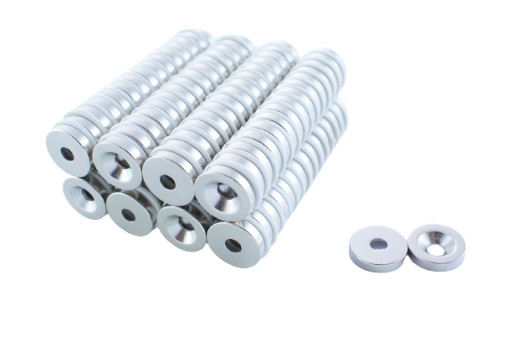 SILNÝ NEODYMIOVÝ MAGNET 14x3 SO SKRUTKOU 10 ks