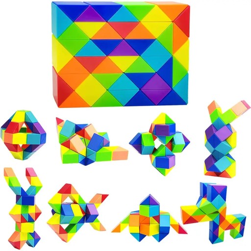 MAGIC PUZZLE RAINBOW SNAKE MAGIC SNAKE 48 EL FAREBNÝ