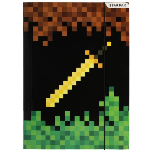 VYSIELANIE MINECRAFT s gumičkou A4 ŠKOLA pre deti STARPAK papierové VYSIELANIE