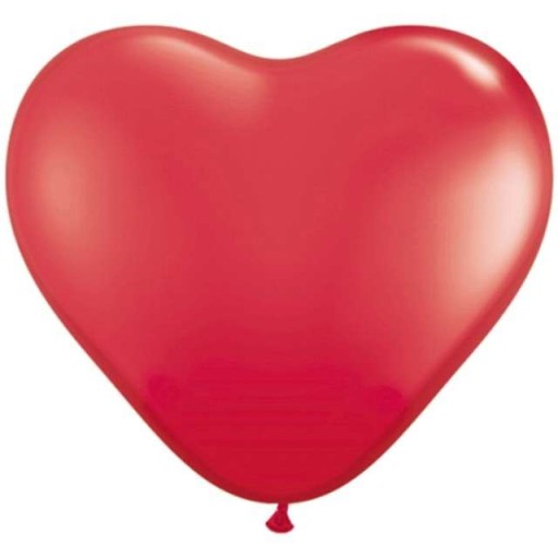 Balóny 6 ks ČERVENÉ SRDCE 40 cm XXL veľké na Valentína latexová guma