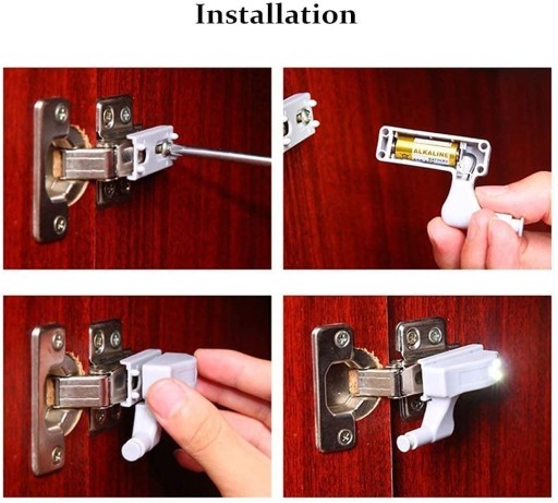 SVIETIDLO DO SKRIŇKY S VÝKLÁDACÍMI DVERE, 3 LED