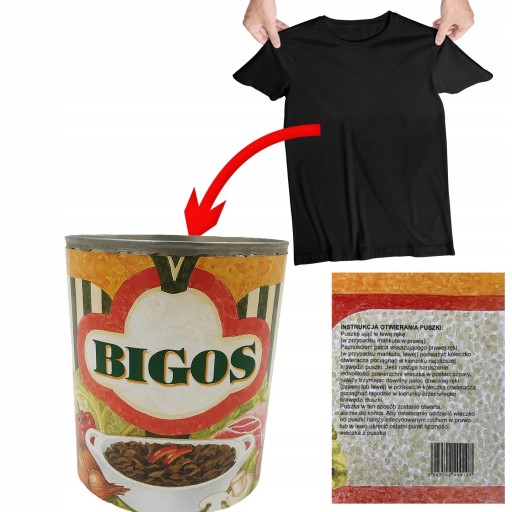 BIGOS CAN vtipné BALENIE TRIČKA DO vtipnej plechovky s nápisom