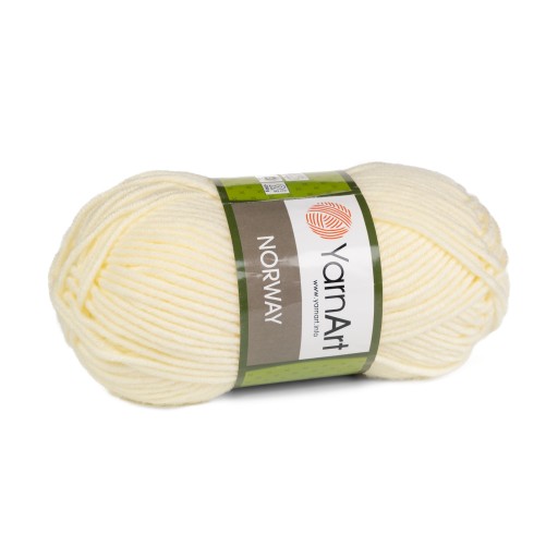 100g hrubá akrylová priadza YarnArt Norway cream 851