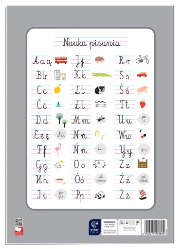 4 ks zošit A5/16 s 3 riadkami, farebná potlač