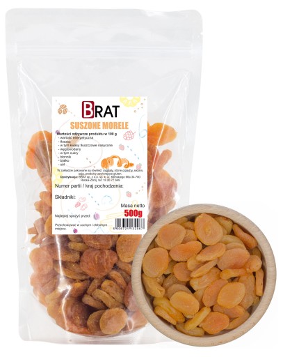 SUŠENÉ MARHULE marhuľa svetlá 500g NATURAL